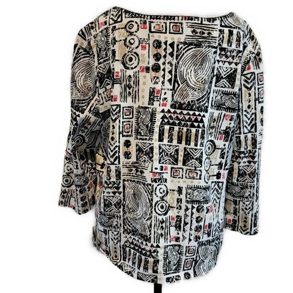 Ruby Rd. graphic print top - sz XL - Picture 2 of 4